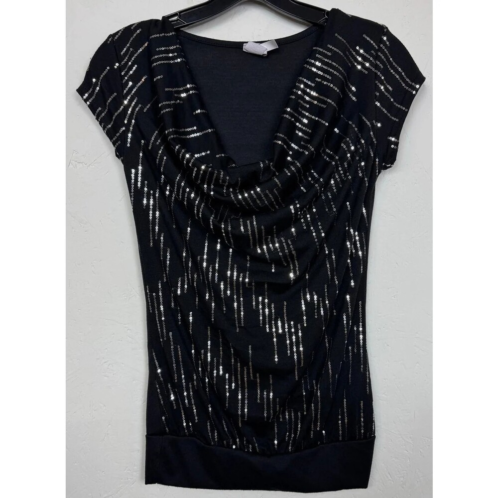 Discreet Black Blouse Women's Medium
